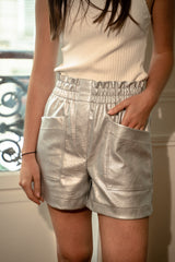 Athens silver shorts