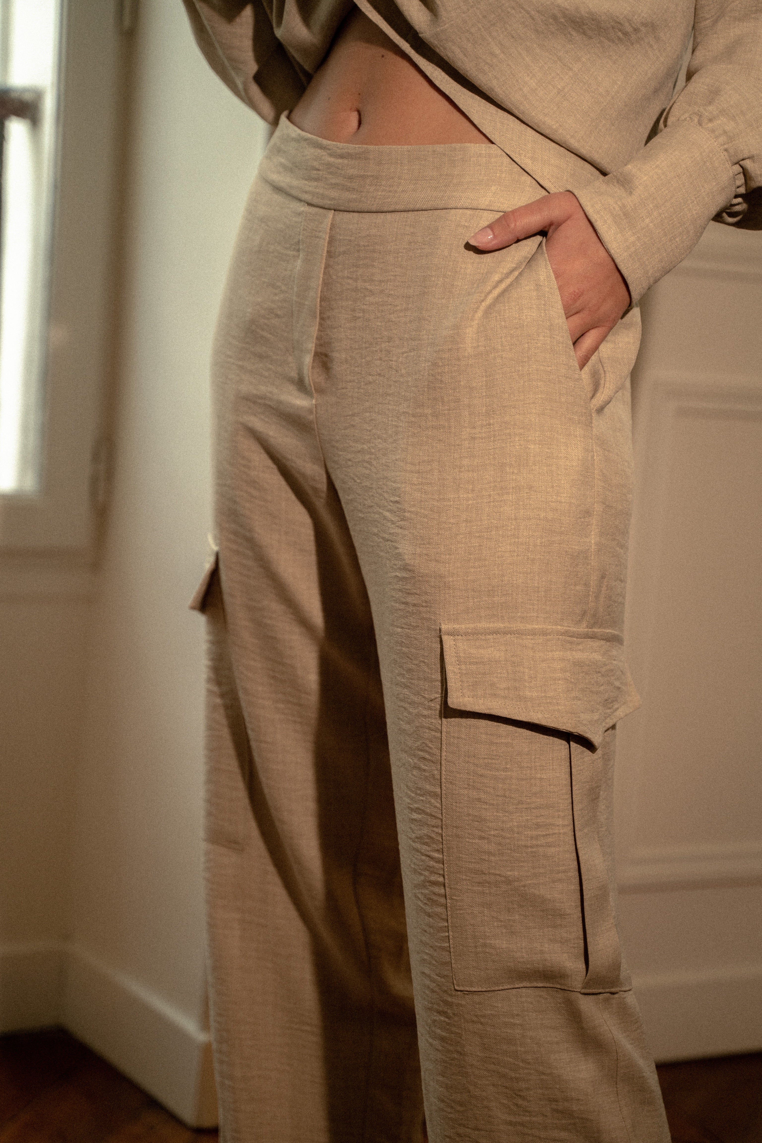 Roma beige trousers